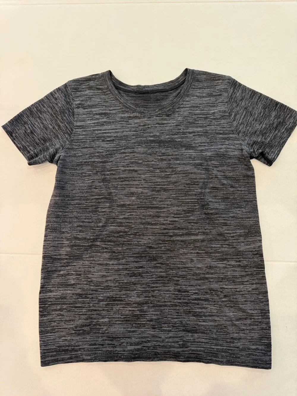 lululemon athletica Black and Gray Space-Dye Crew Tee